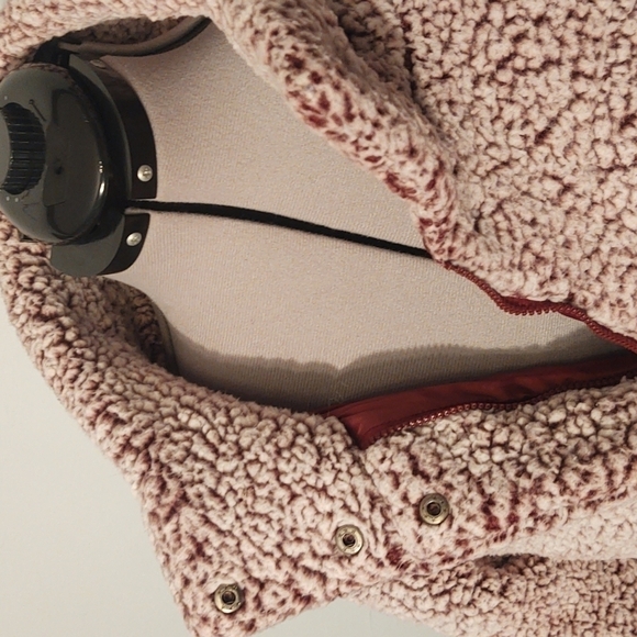 Say What White/Mauve Teddy Fleece Jacket Sz M - Picture 4 of 12